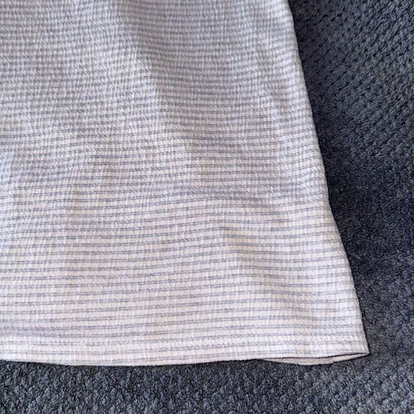 BKE Striped Racerback Tank Top Gray lavender Knit Henley Button Front Size Small - Picture 6 of 7